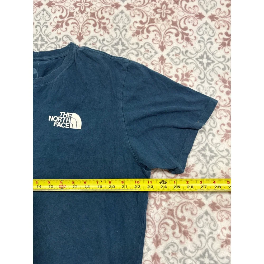 The North Face Mens XL Navy Blue Never Stop Exploring Graphic T-Shirt Logo Tee